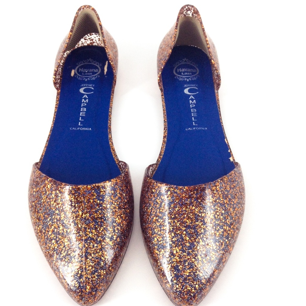 JEFFREY CAMPBELL Jelly Love D'Orsay Orange Flats Size 8 - Picture 2 of 8